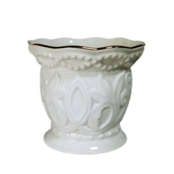 Lenox Beaded Candle Holders Gold Trim Set Of 3 Decorative Accents - Picture 4 of 9